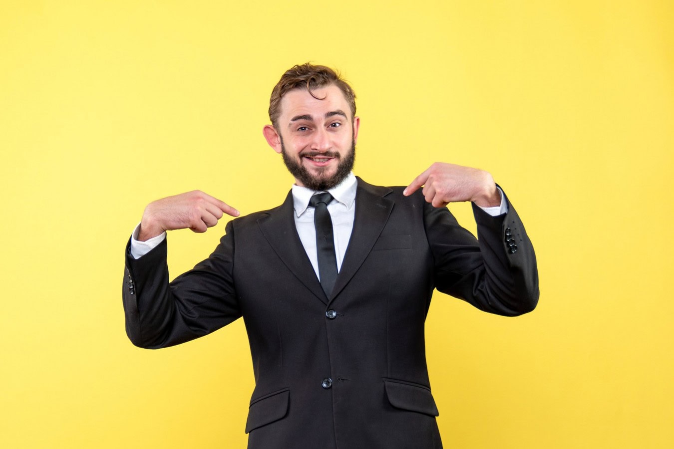 portrait man proud himself yellow isolated scaled Egolu Sony