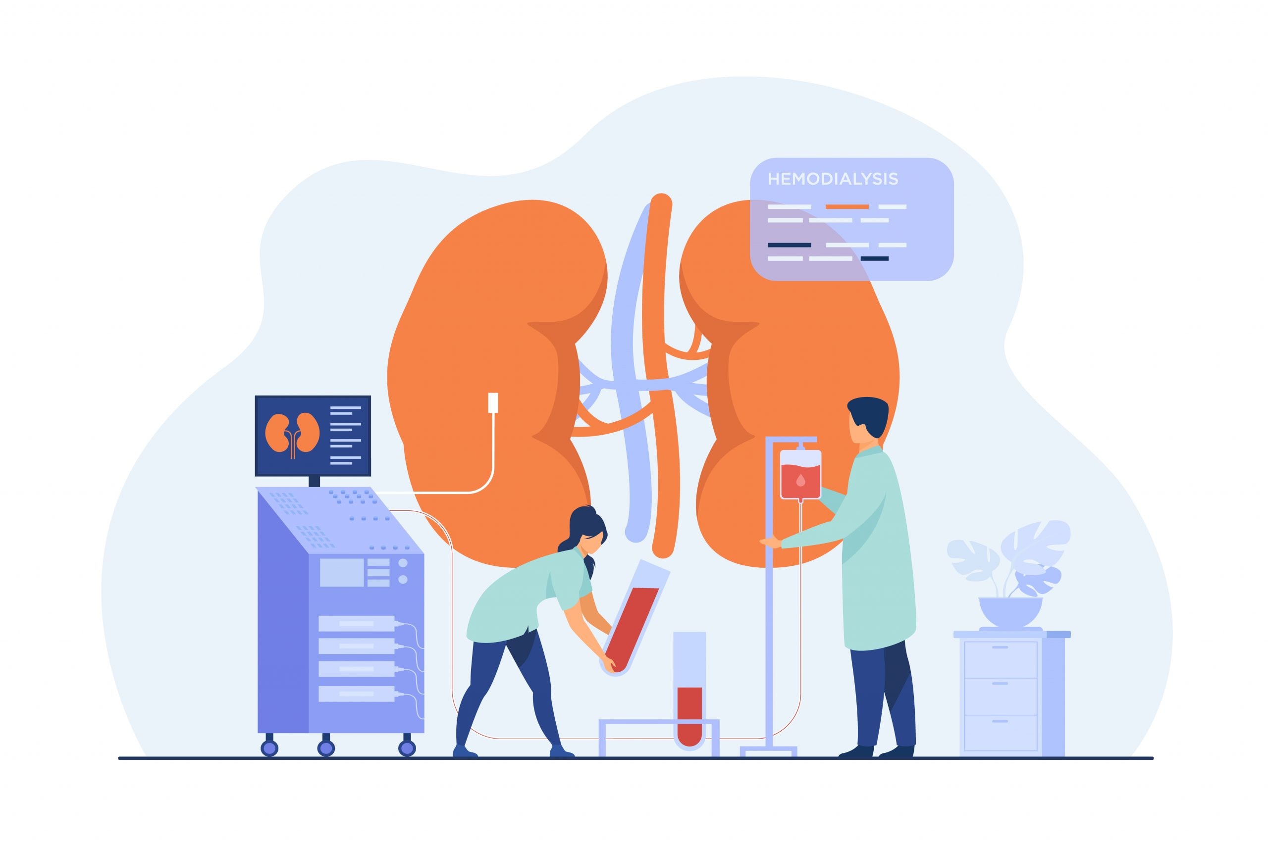 10607 scaled doctors conducting dialysis procedure