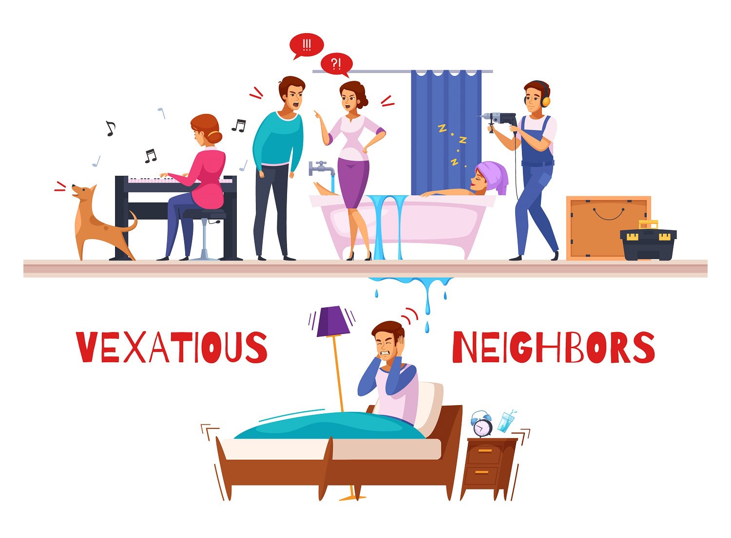 25902 neighbors relations cartoon composition