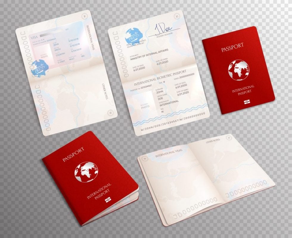 27966 scaled biometric passport mockup transparent set