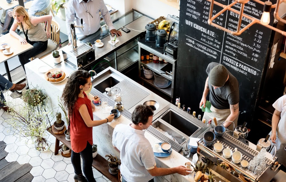 people coffee shop