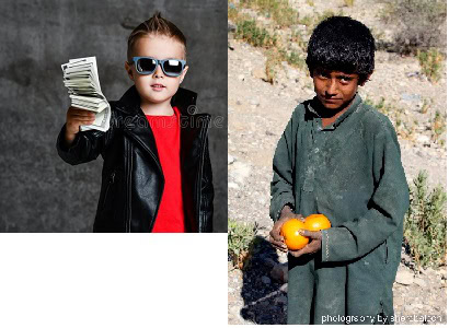 self confident rich kid boy sunglasses leather jacket red t shirt handing us bundle stack money cash self confident 164279488 Fakir Ve Zengin Çocuk