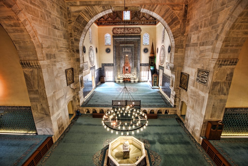 Bursa Yeşil Cami iç Mekan