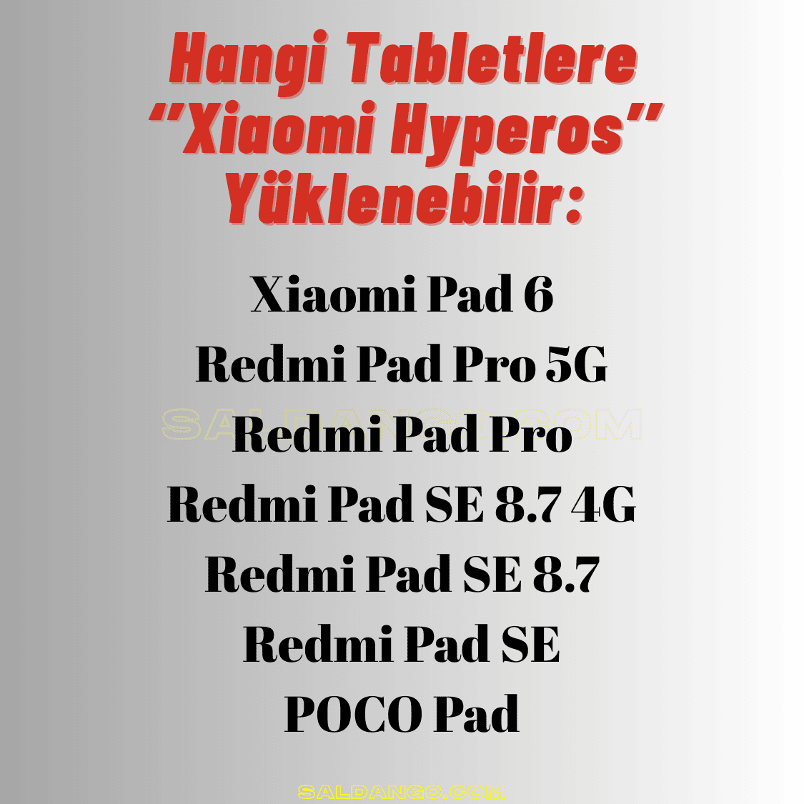Hangi tabletlere xiaomi hyperos yüklenebilir